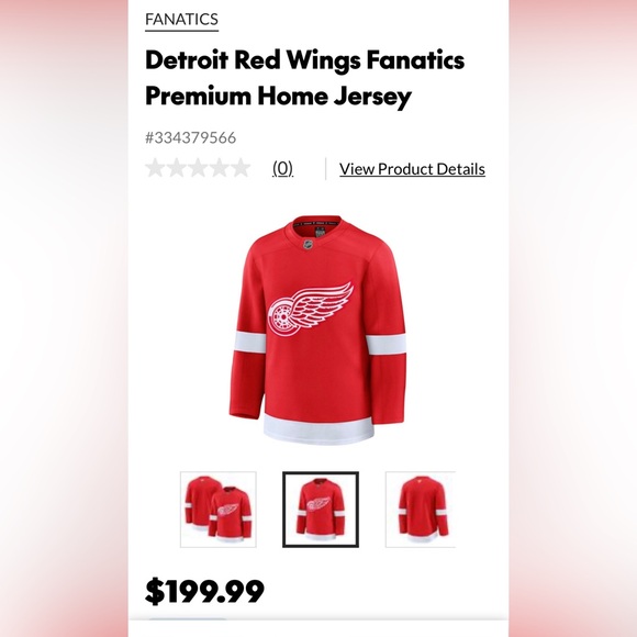 ❤️🏒 FANATICS Detroit Red Wings Sweater Jersey🏒❤️EUC - Picture 2 of 9